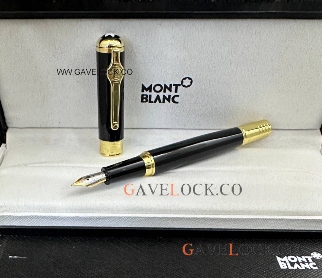 AAA Mont Blanc Great Characters Muhammad Ali Fountain Black and Gold